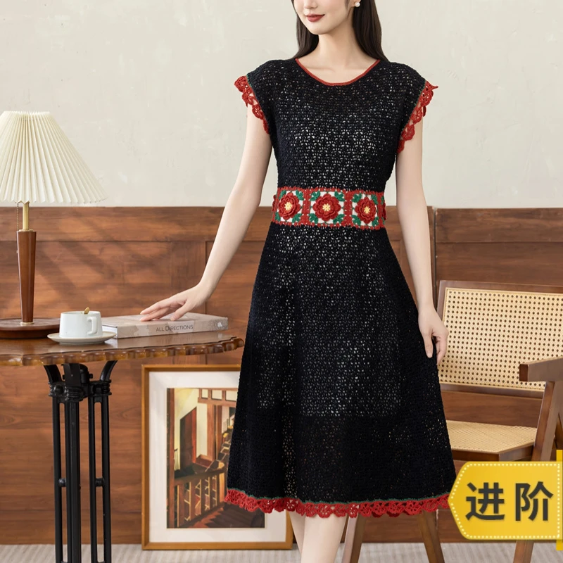 苏苏姐家风情大摆裙手工DIY钩针裙子蕾丝毛线团自制材料包