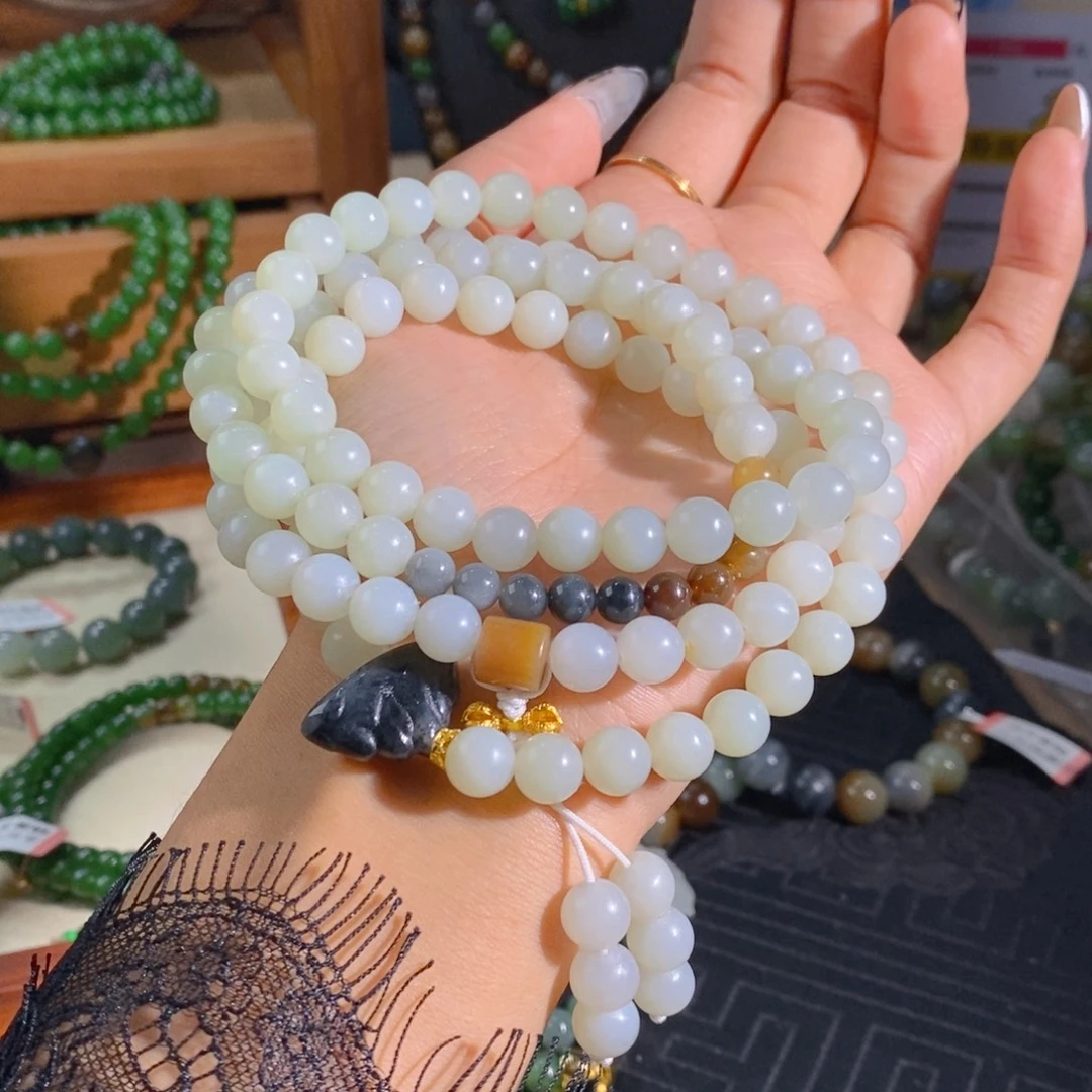 和田玉未镶嵌手链