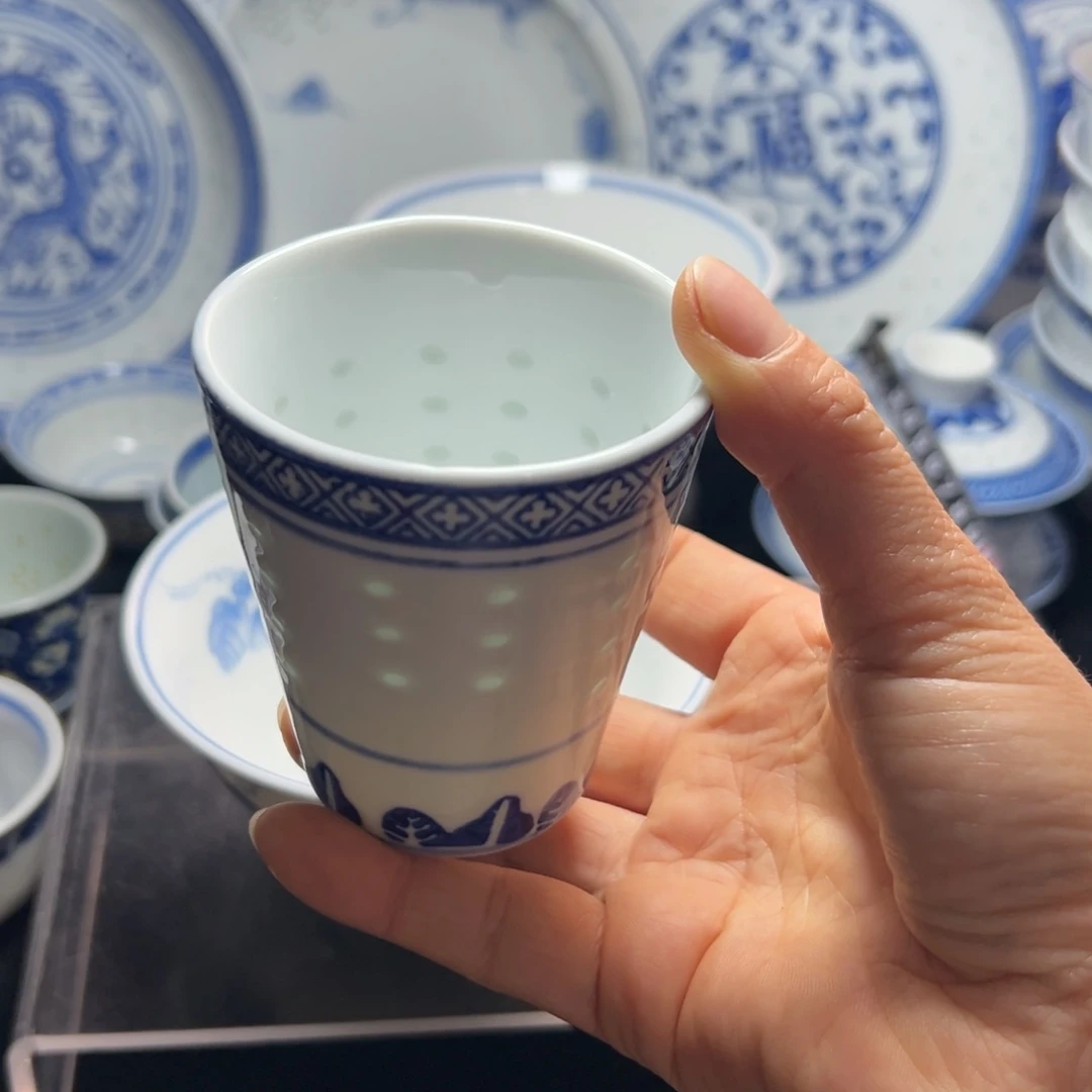 碗青花玲珑可乐杯150毫升