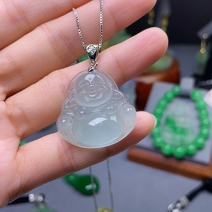 翡翠未镶嵌吊坠(赠链)