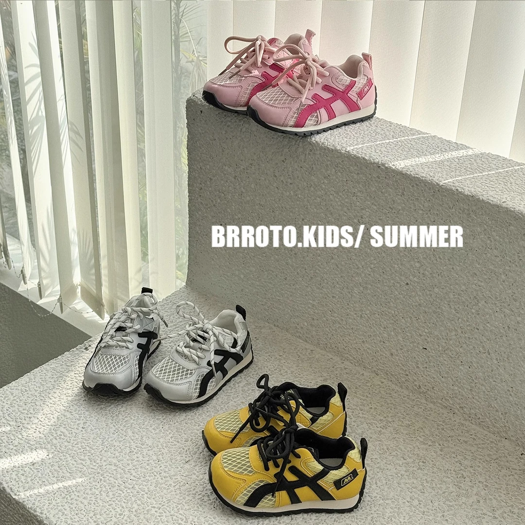 儿童单网运动鞋2025夏季新款女童网面透气阿甘鞋软底男童休闲鞋潮