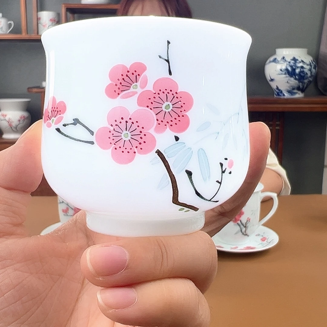 翠竹红梅福筒杯杯