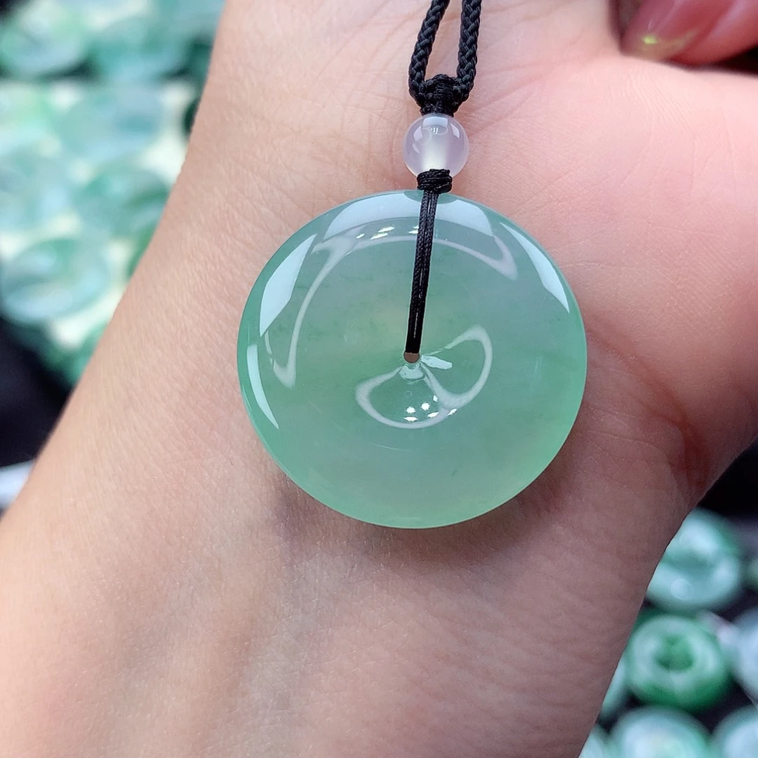 翡翠未镶嵌颈饰编号89尺寸26.3-5.8