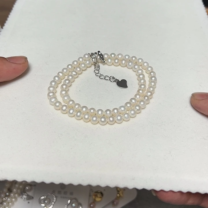 颈饰淡水珍珠钛钢