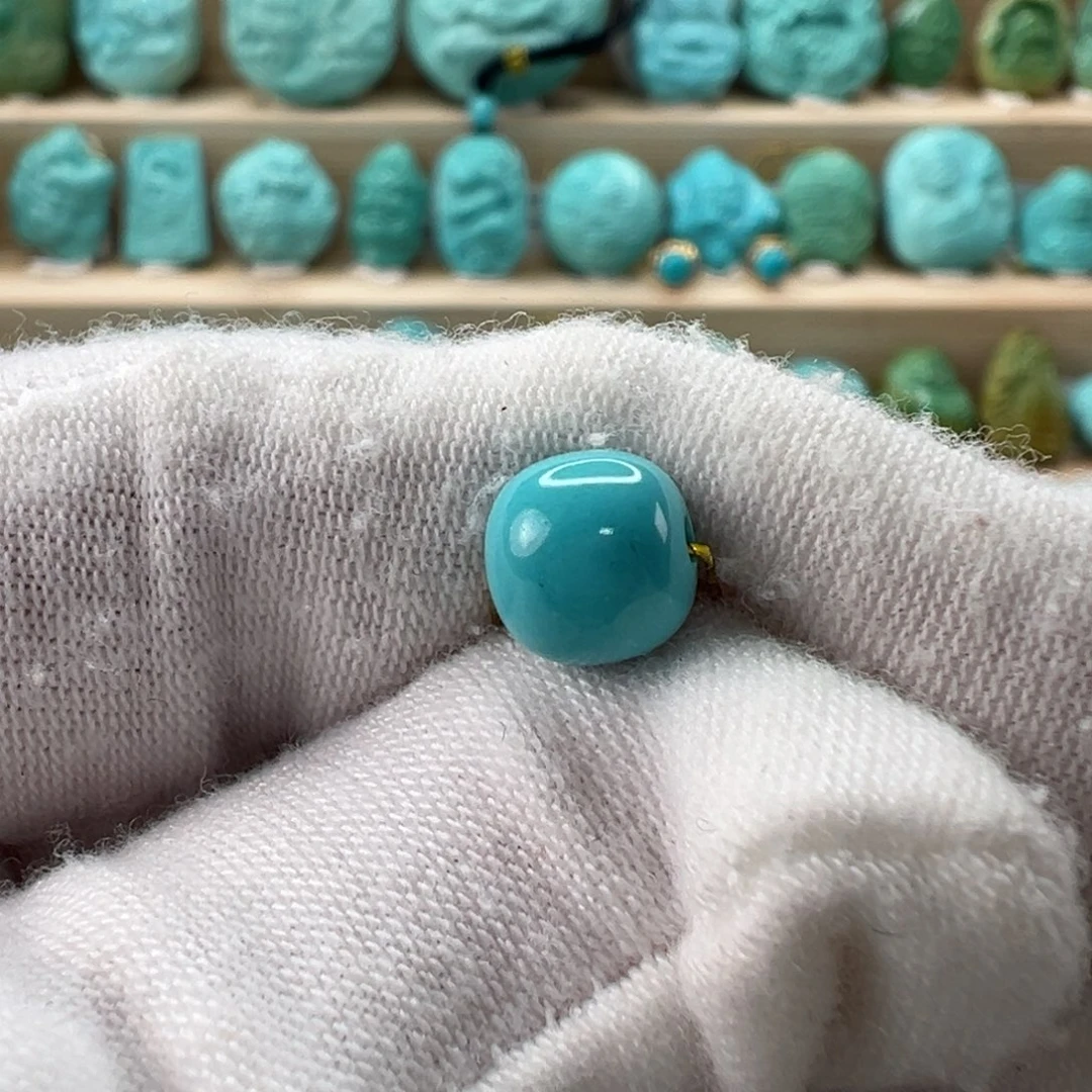 未镶嵌绿松石老型珠7.3x6.9mm