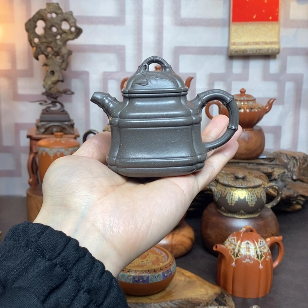 紫砂茶具老段四方竹鼎
