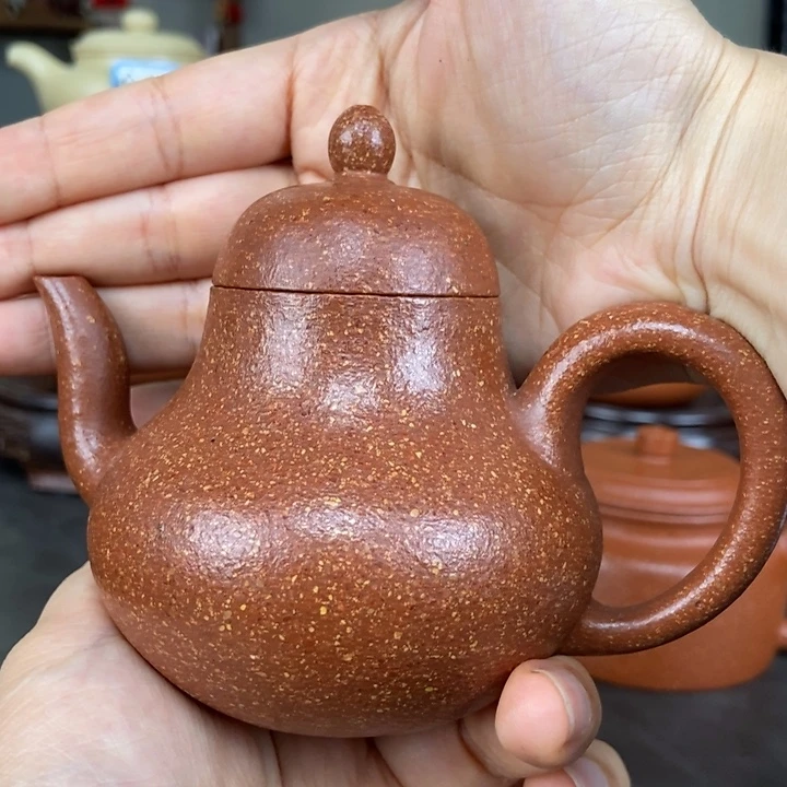 茶壶紫砂粗砂红降坡思婷壶