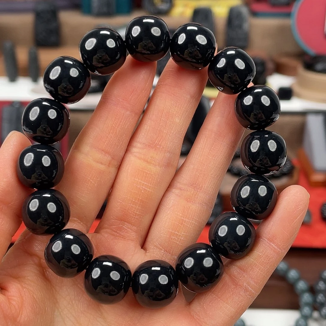 和田玉未镶嵌手串卡14精工95墨