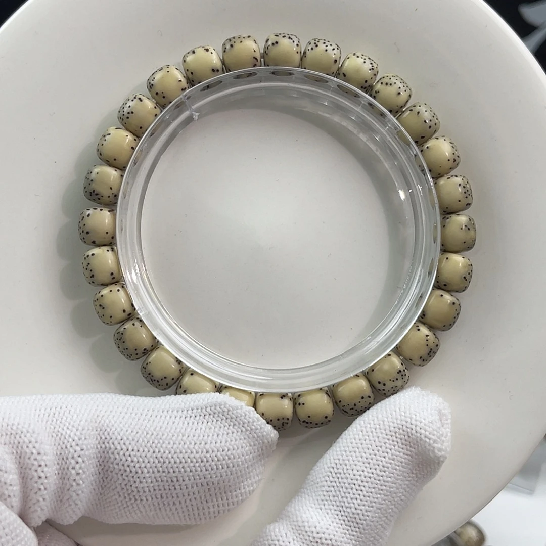 手串星月菩提石玉河豚绿背8×7同枝高抛