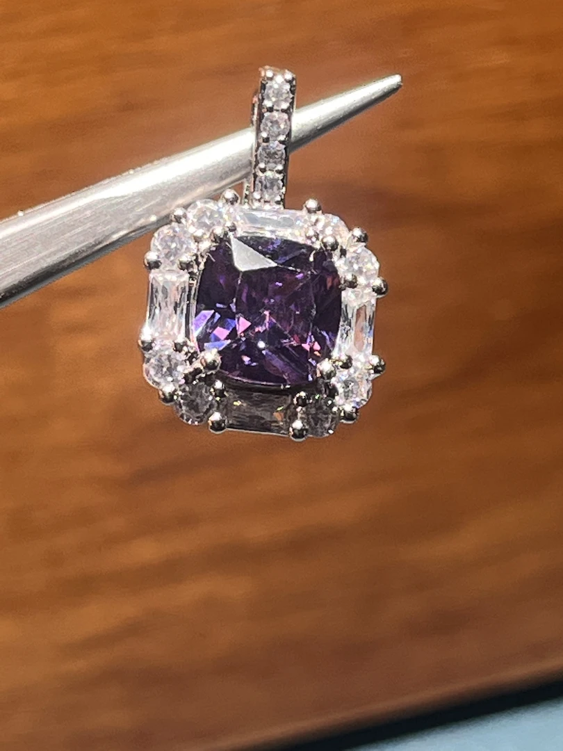 703紫罗兰紫水晶吊坠方