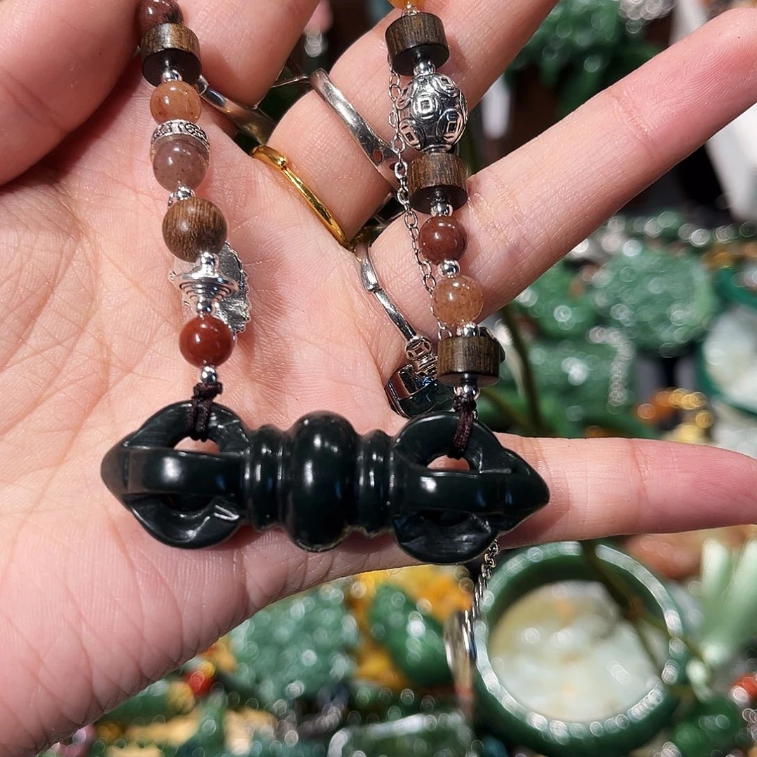 未镶嵌岫玉毛衣链