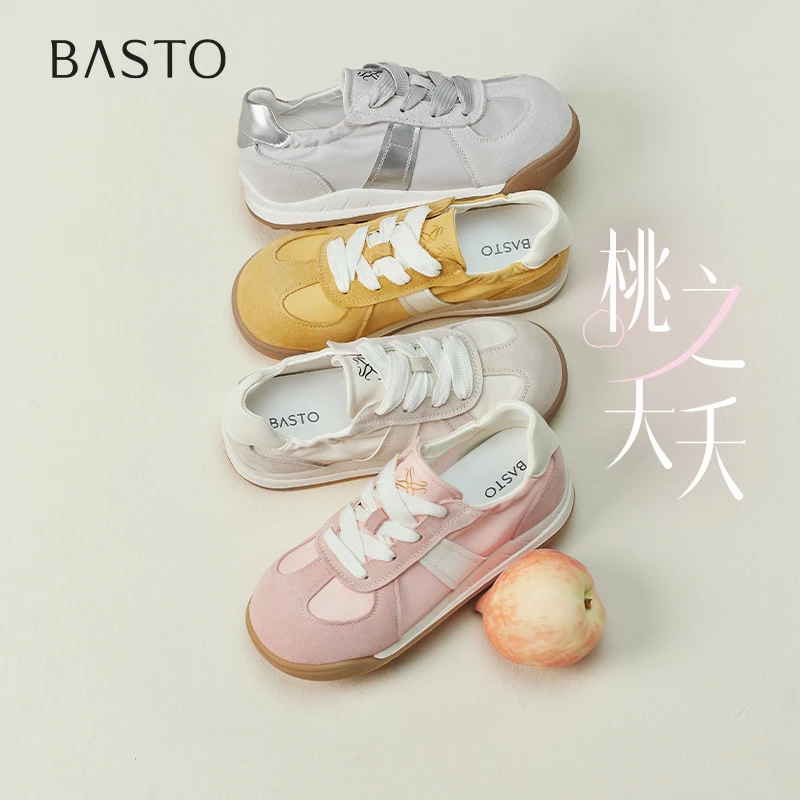 【赵老板专属】百思图2025秋新款时尚德训鞋厚底女休闲鞋D3165CM5