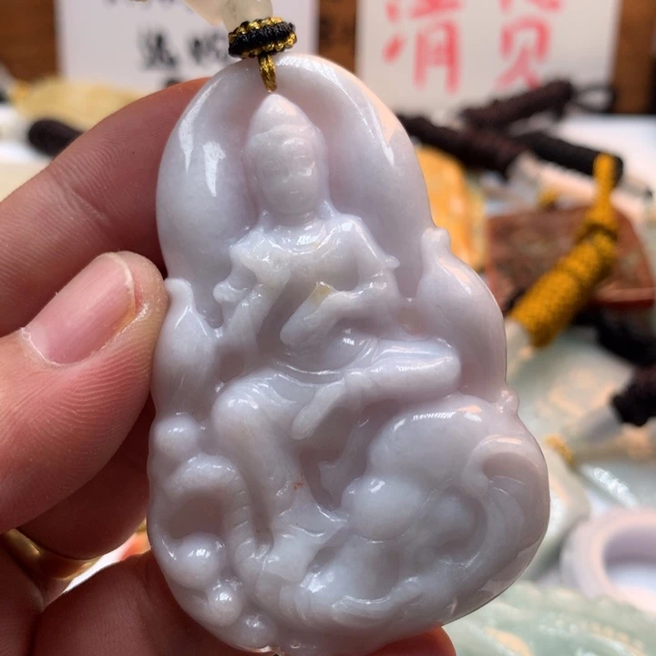 翡翠未镶嵌颈饰保真天然a货翡翠