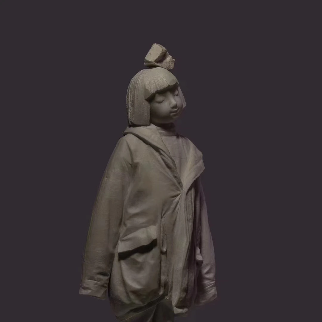 阿尾老师「以爱之名」38×18×12汉白玉整石手工雕刻艺术陈设工艺品