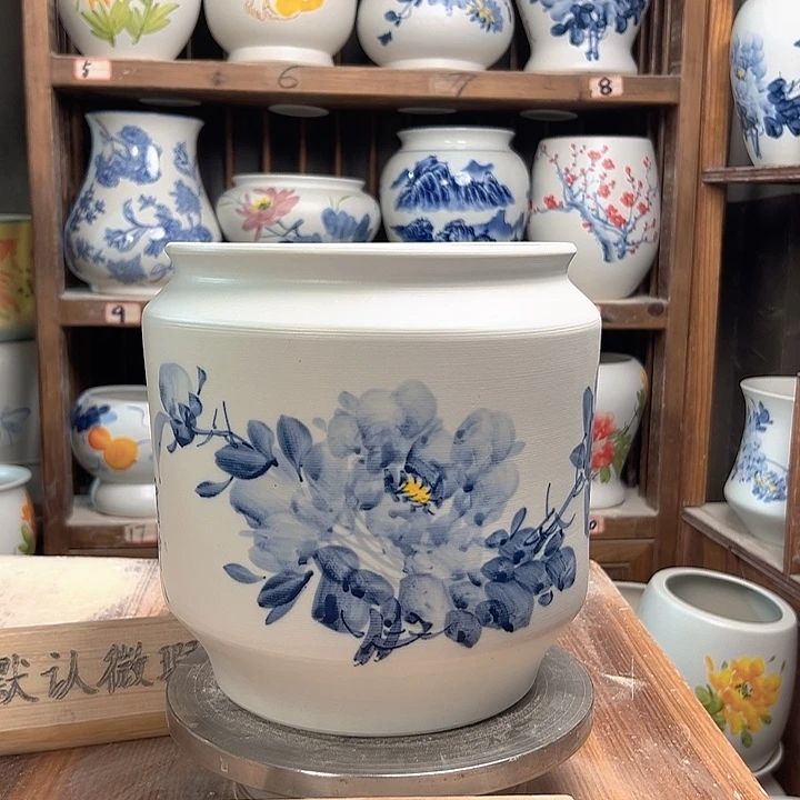 陶电饭煲兰兰牡丹陶瓷