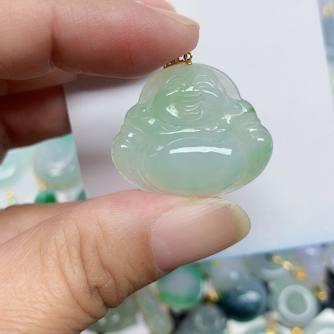 翡翠18K金镶嵌颈饰346777