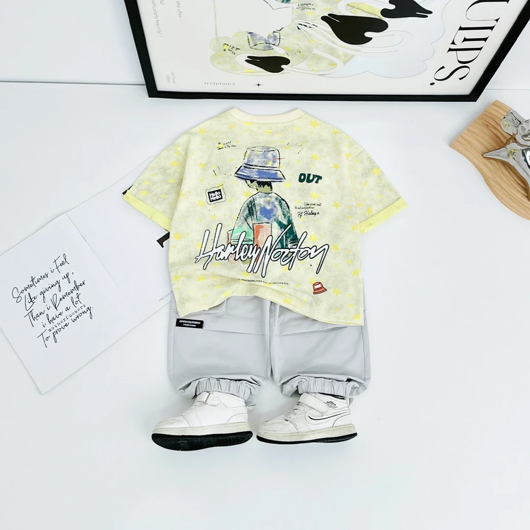 儿童短袖T恤夏季男童上衣2025夏新款夏装潮 HZ25553 悠悠童话童装