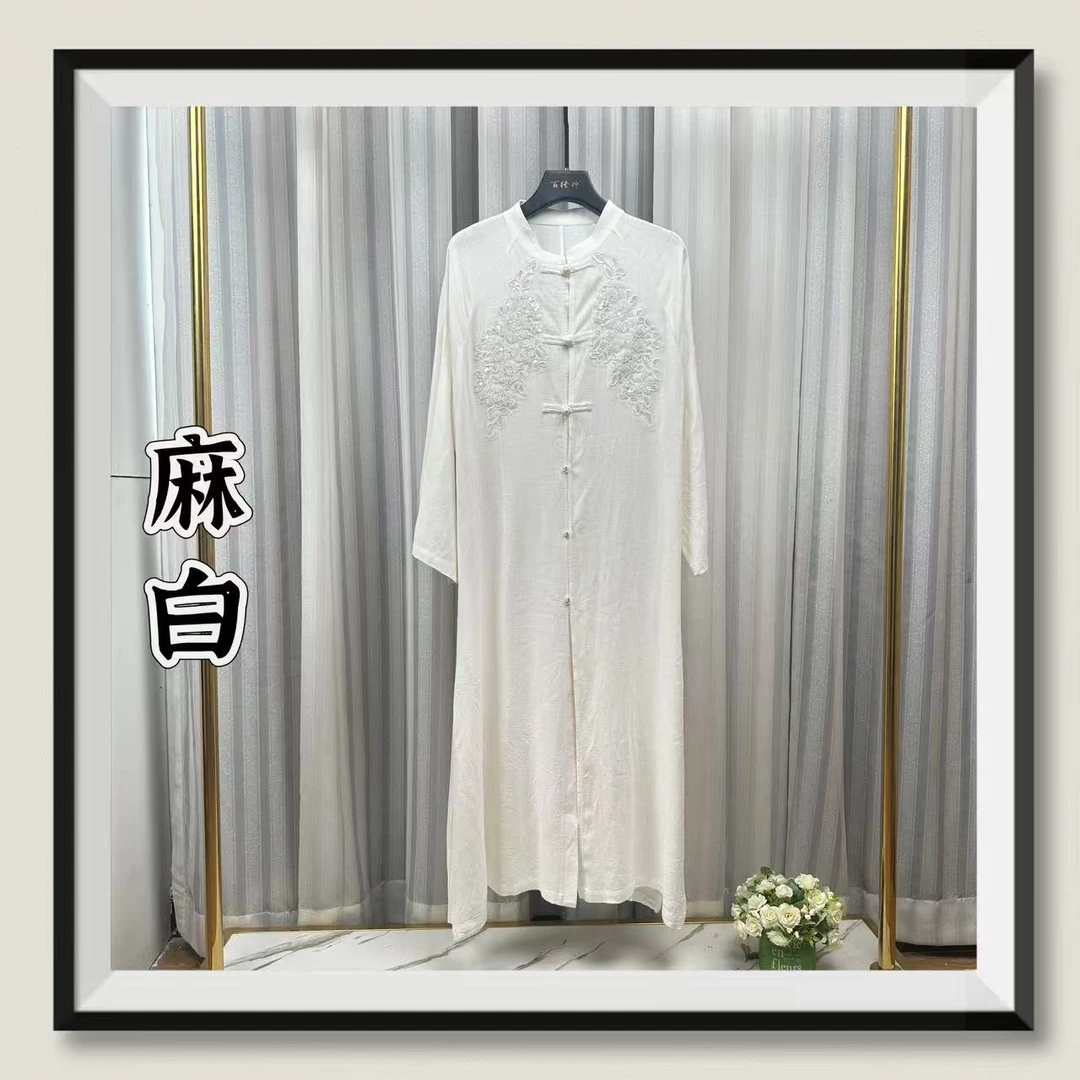 女科技麻珠绣长衫2875 CC
