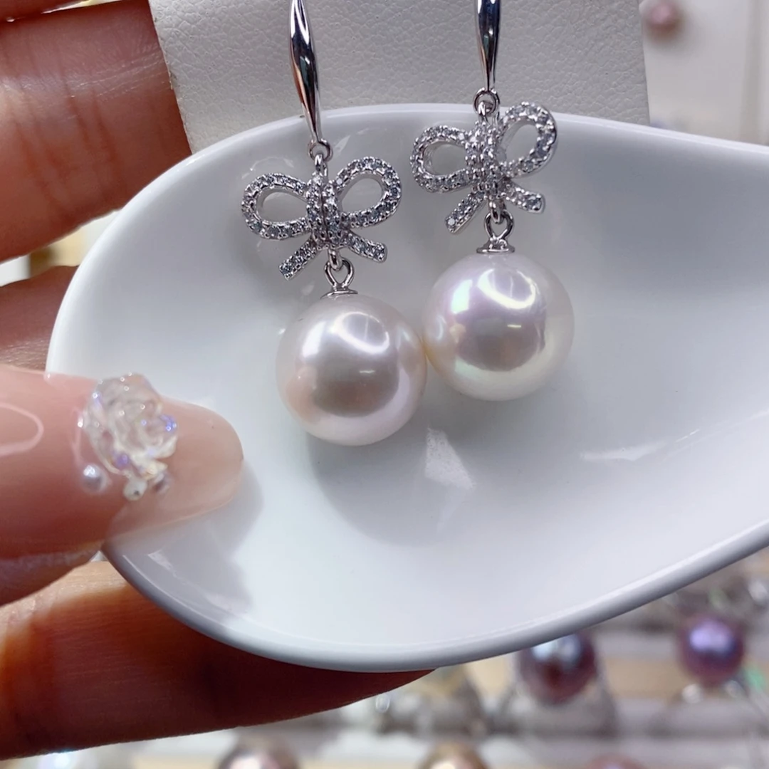 淡水珍珠耳饰银S925镶嵌?****⁹