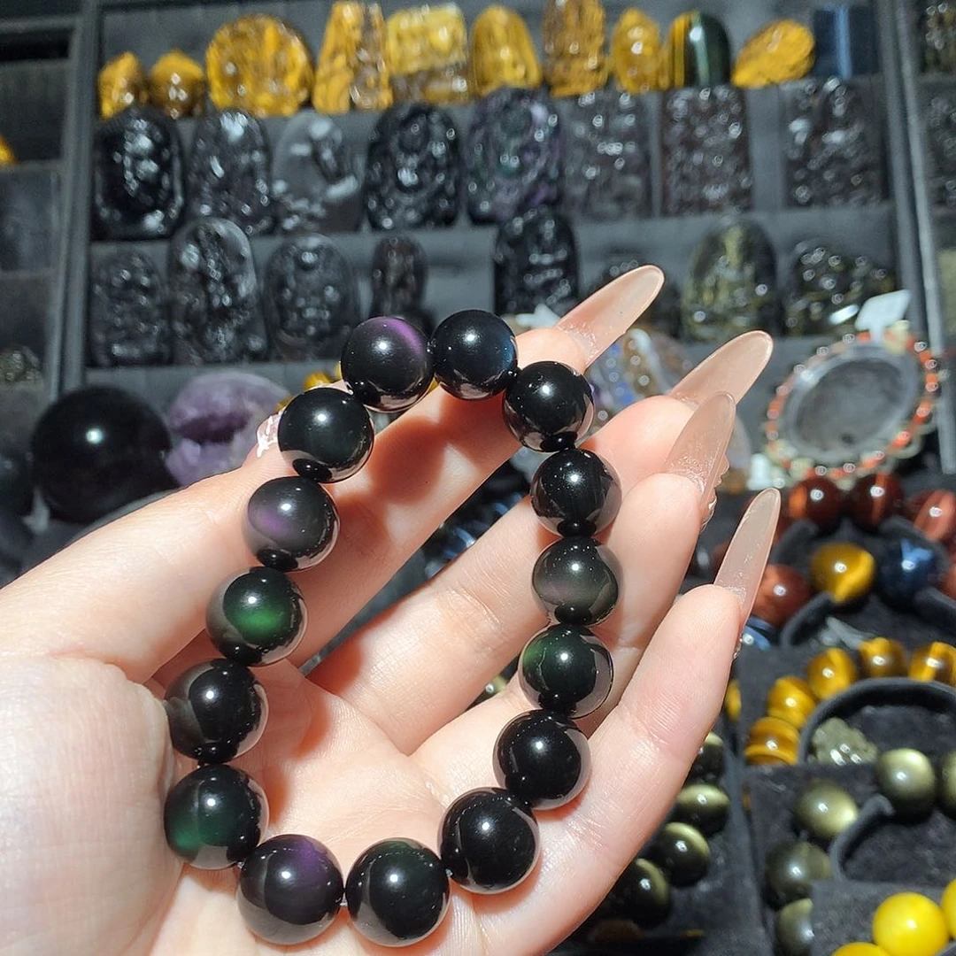 黑曜岩手链未镶嵌七***六