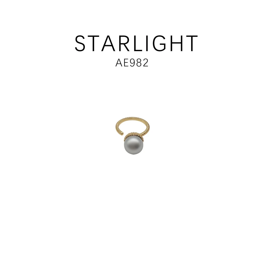 铜合金戒指 设计款优雅时尚气质百搭轻奢戒指(11mm)~AE982