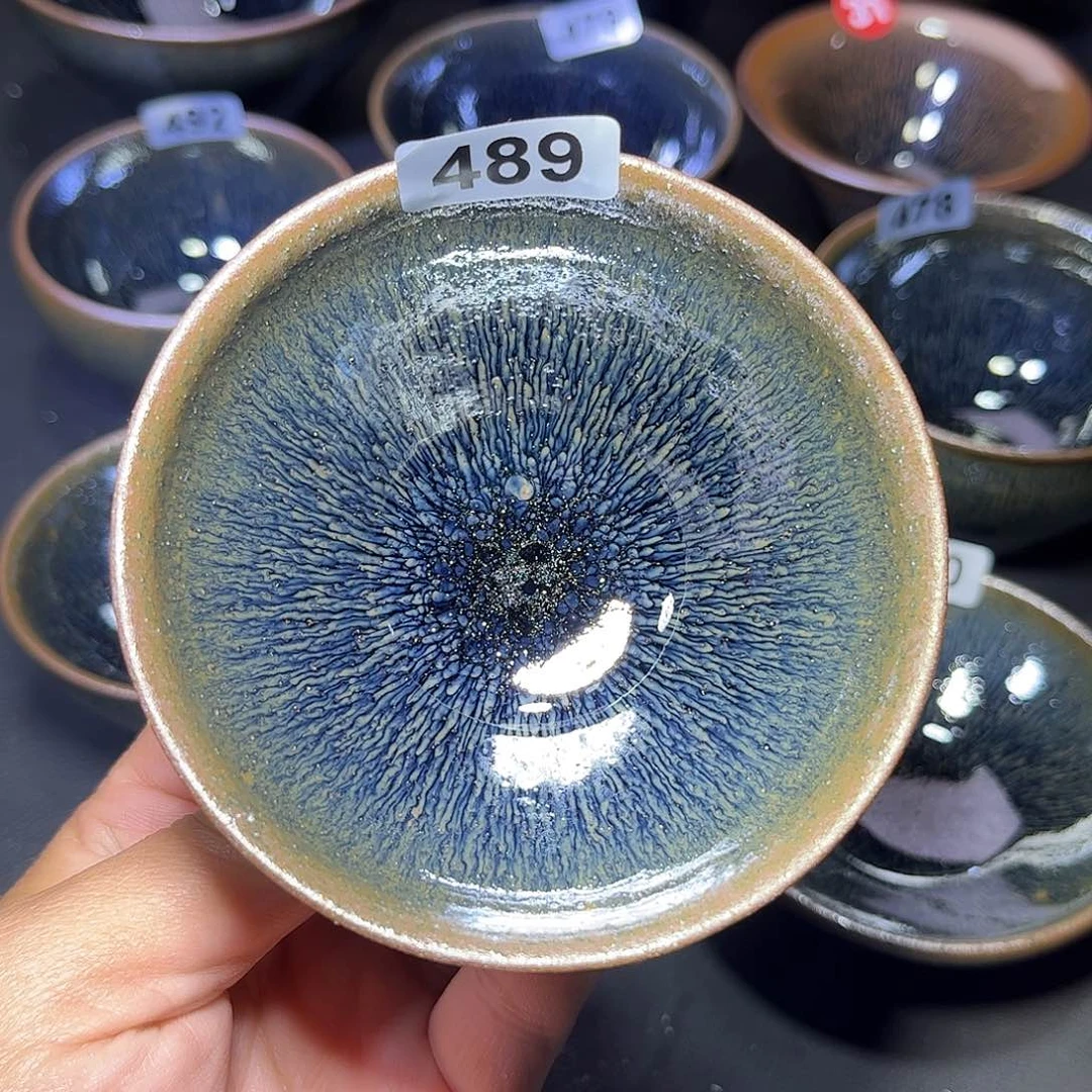 茶盏青蓝毫束口主人杯489