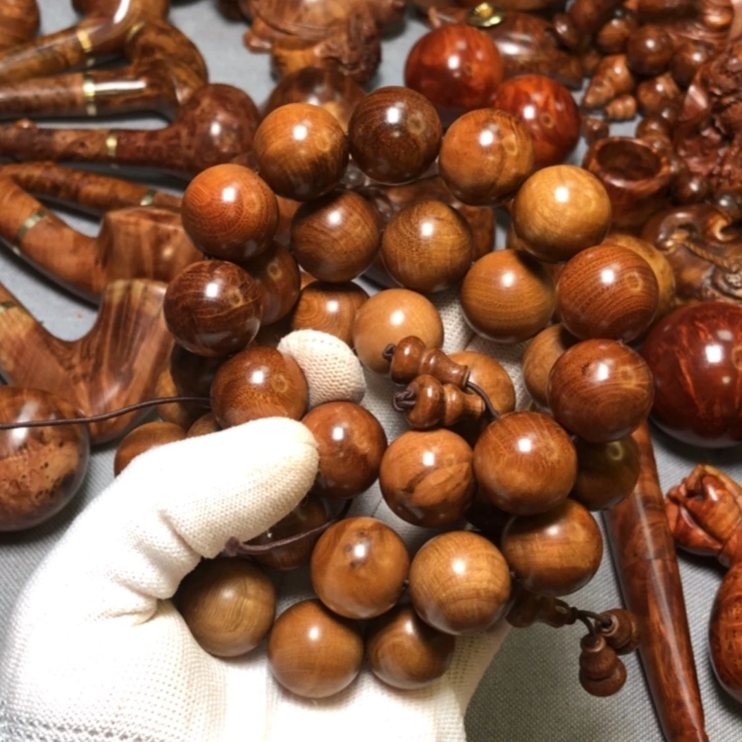 【闪购商品】木麻梨疙瘩火琉璃手把件