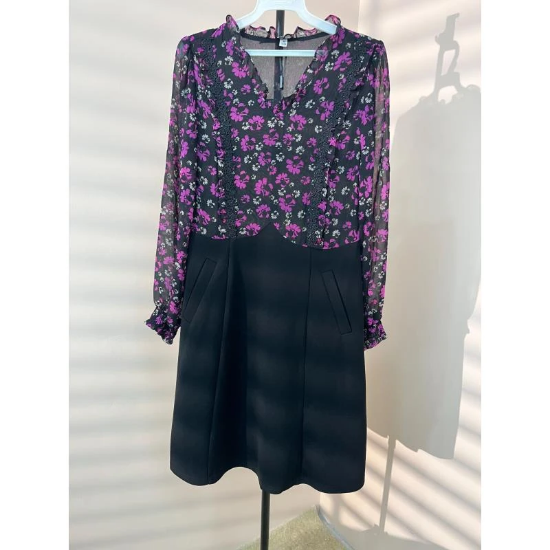 H1169女款显瘦气质长袖时尚休闲百搭女士连衣裙