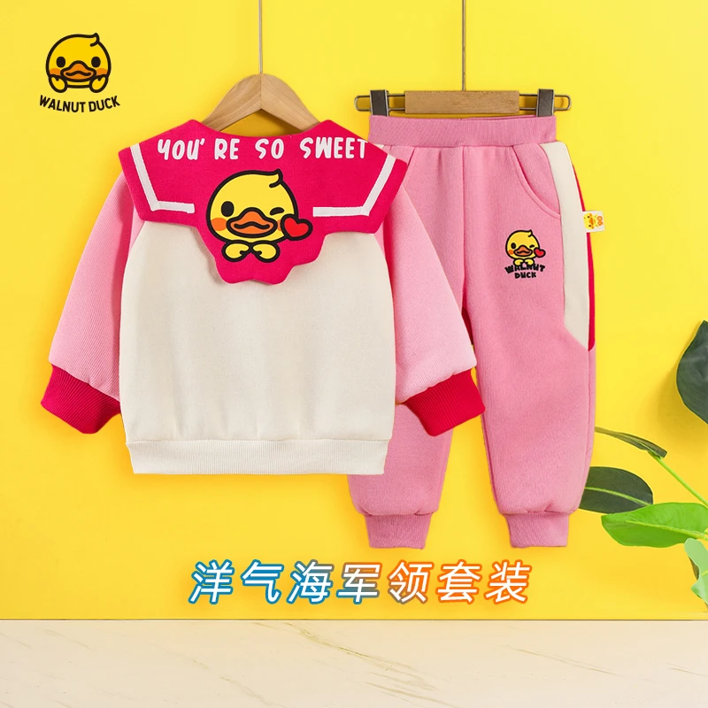 【青青】WALNUTDUCK2025冬季新款男女童海军领休闲套装4202