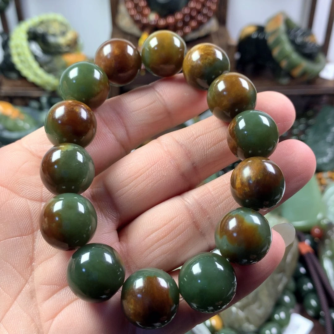 透闪石质玉手链未镶嵌天***情