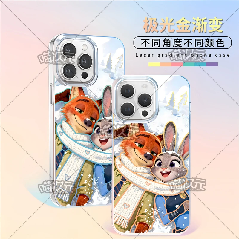 雪地尼克朱迪适用于苹果华为vivo一加iPhone小米红米极光手机壳