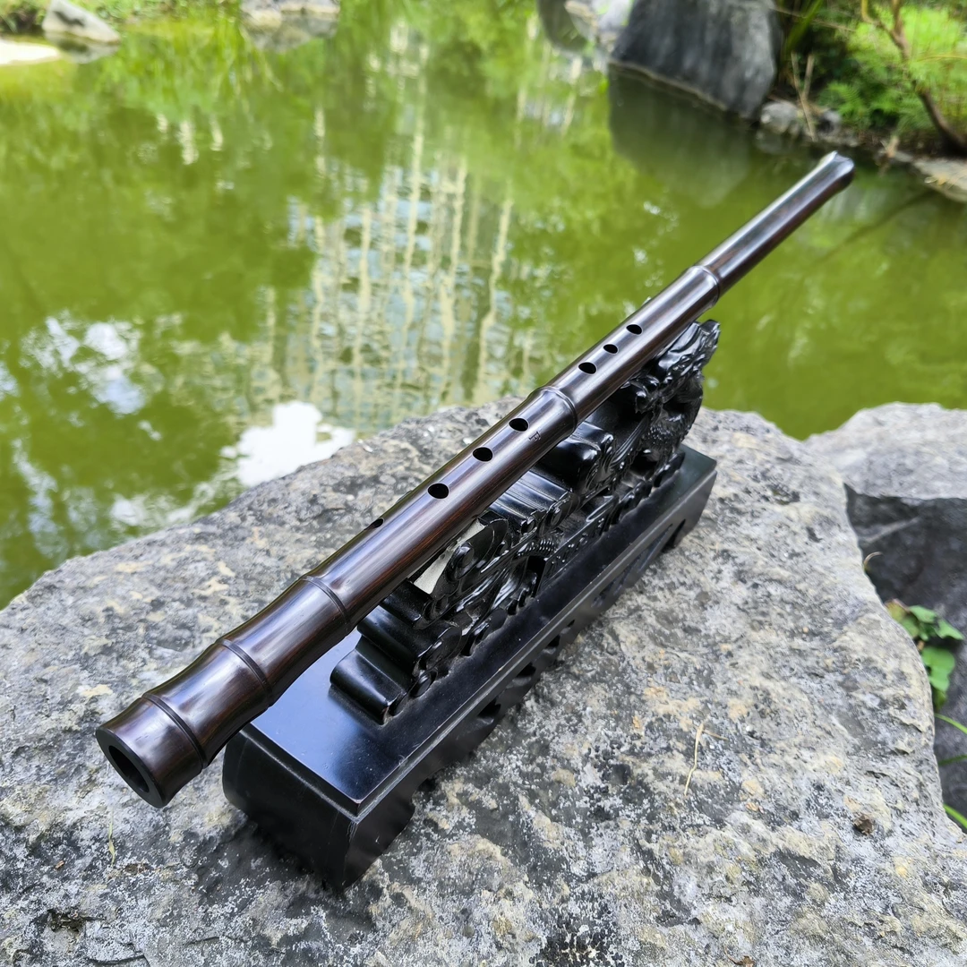 欧特海第三代初学洞箫千年乌木箫八孔木箫紫光檀木洞箫通口入门箫