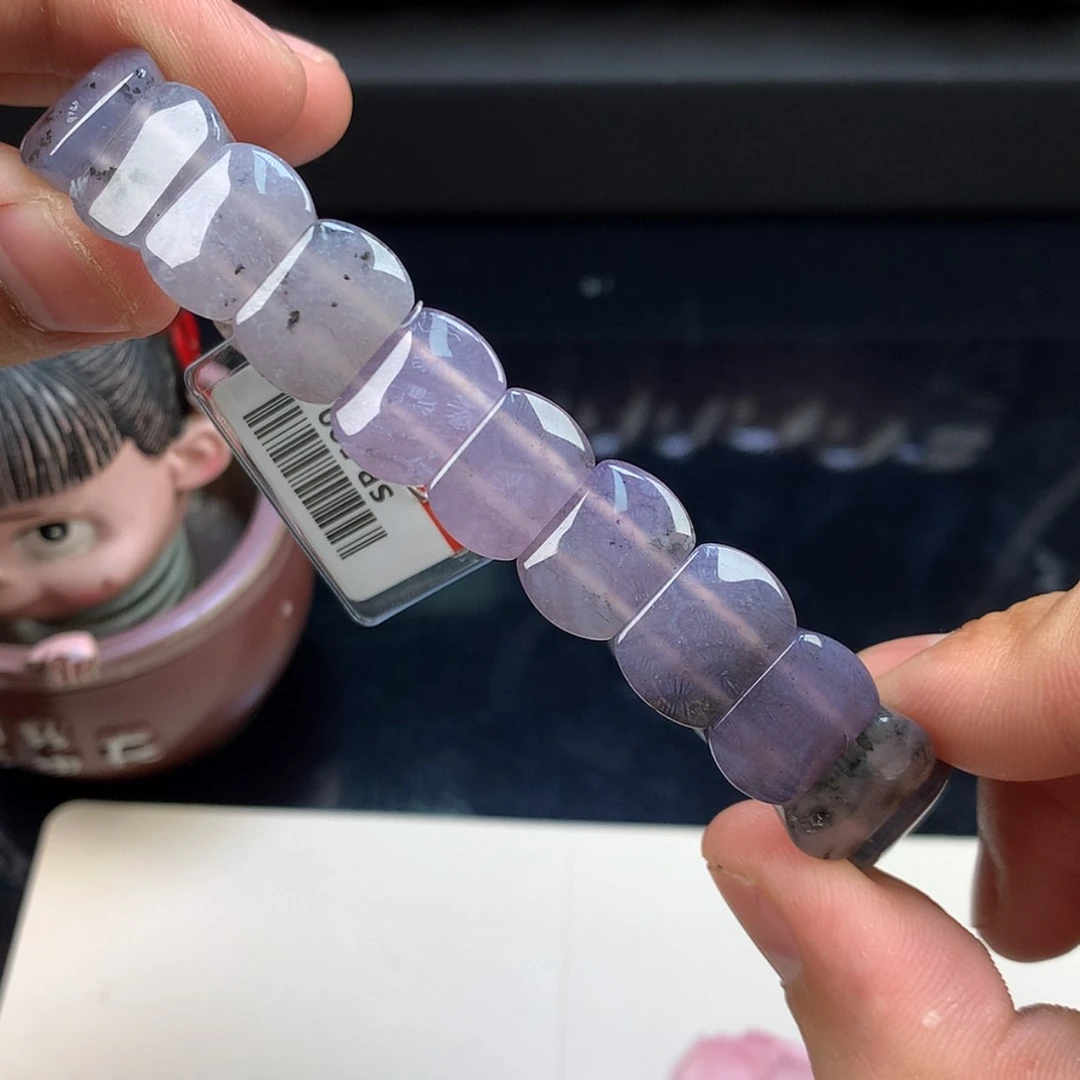 【闪购商品】颈饰未镶嵌硅化珊瑚（珊瑚玉）30号黑紫冰好绝