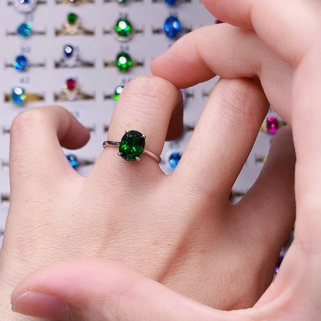 红宝石银S925镶嵌戒指