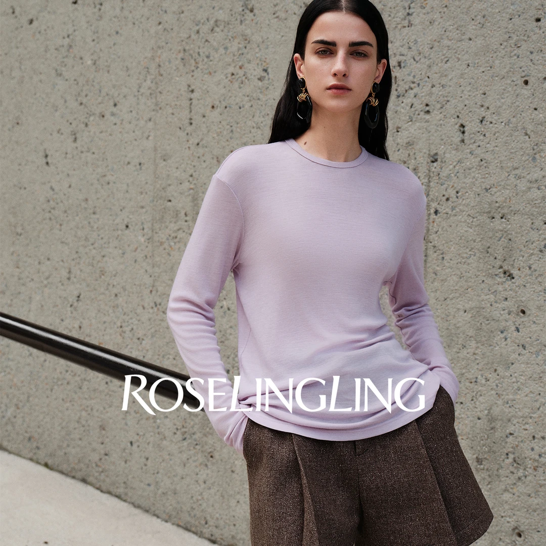 ROSELINGLING【初雪T】甄选美丽奴细羊毛打底王百搭女秋冬长袖T恤