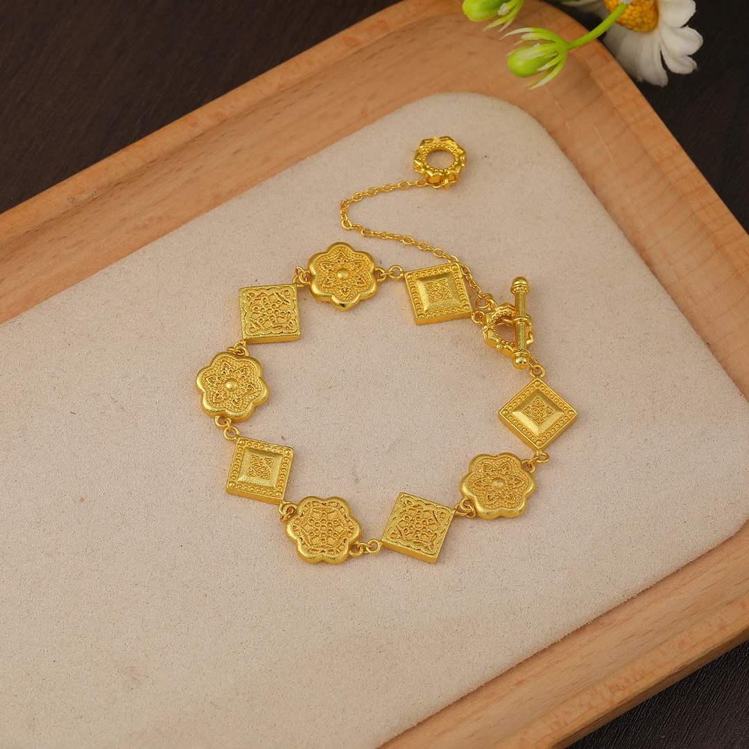 铜合金手链 SL 0063国潮盛世华彩OT扣手链古法华星凝辉时尚百搭