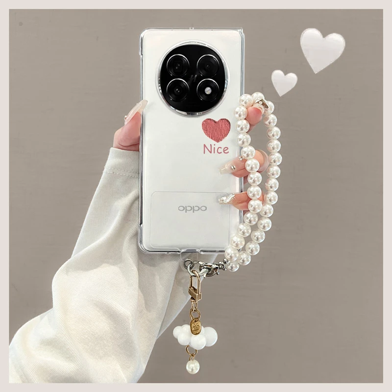 适用oppofindn5手机壳折叠屏oppo全包findn5透明女高级感小众奢华