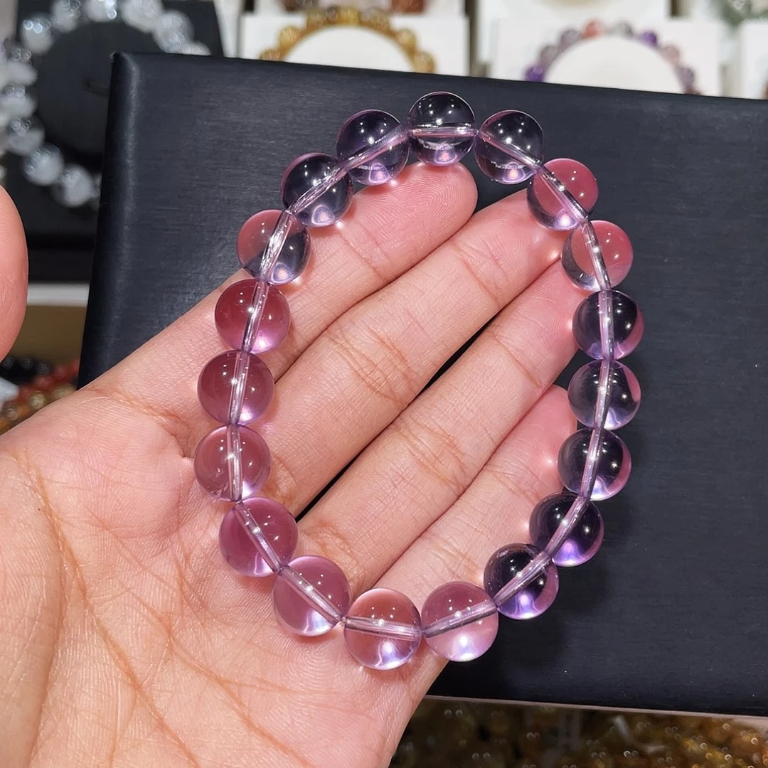 未镶嵌手链水晶玻利维亚紫水晶10.9mm