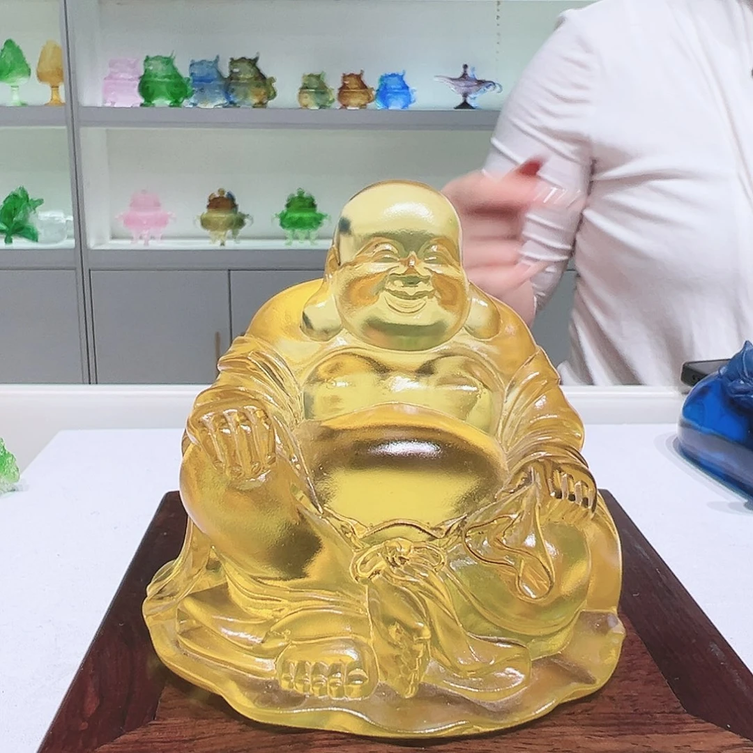 【闪购商品】手工艺品琉璃弥勒车摆