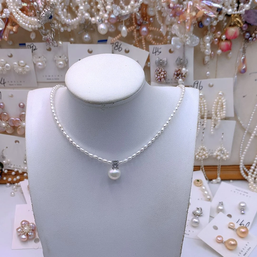 银S925镶嵌淡水珍珠发饰