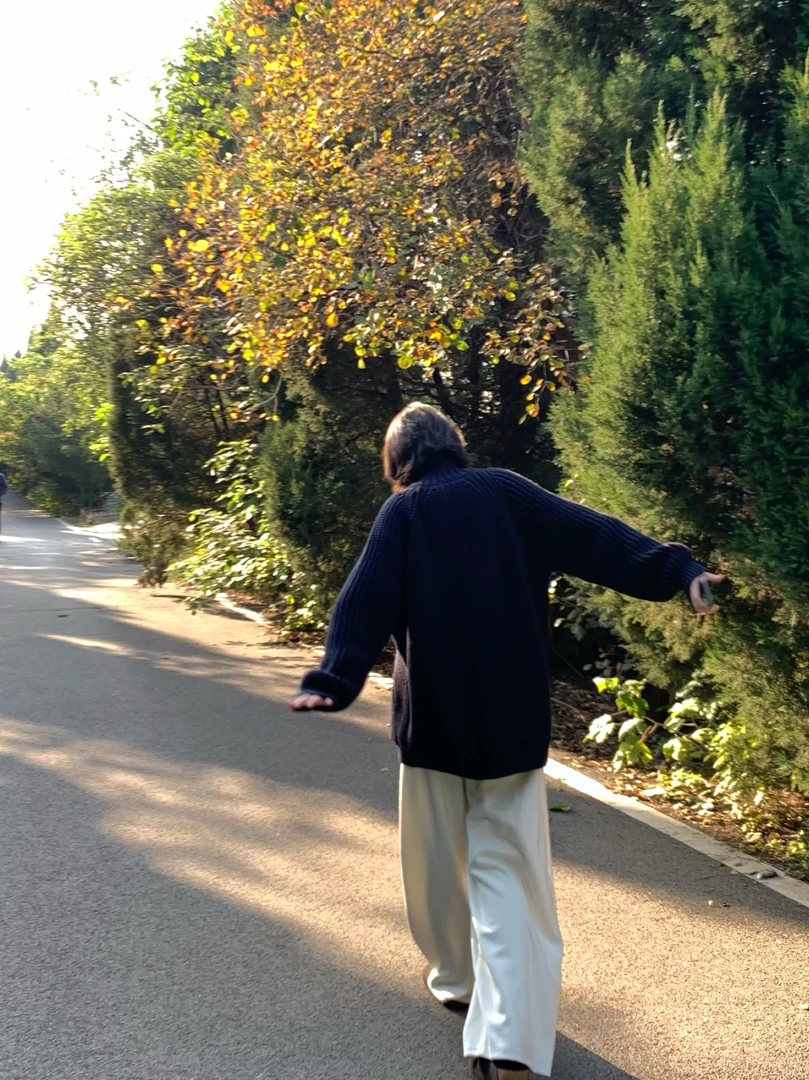 CozyFriday【寂蓝旷野】牛角扣粗针毛衣开衫外套女秋冬高级感