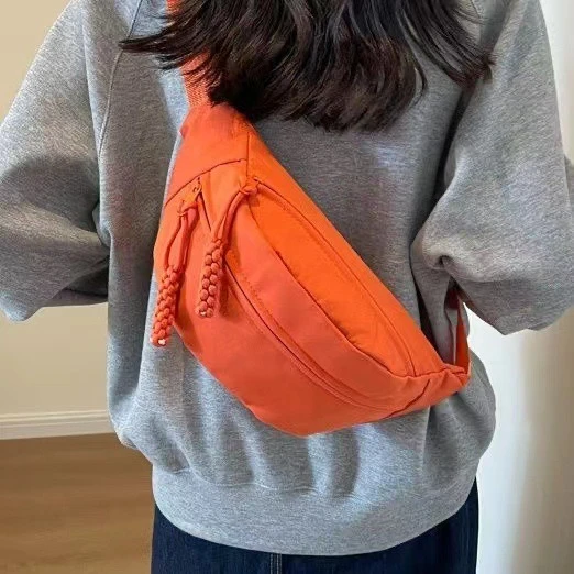 外出新款斜挎包腰包2025百搭运动潮胸包尼龙单肩休闲简约男女通勤