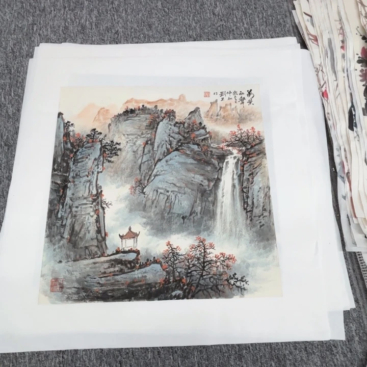 国画绘画作品多次参加全国