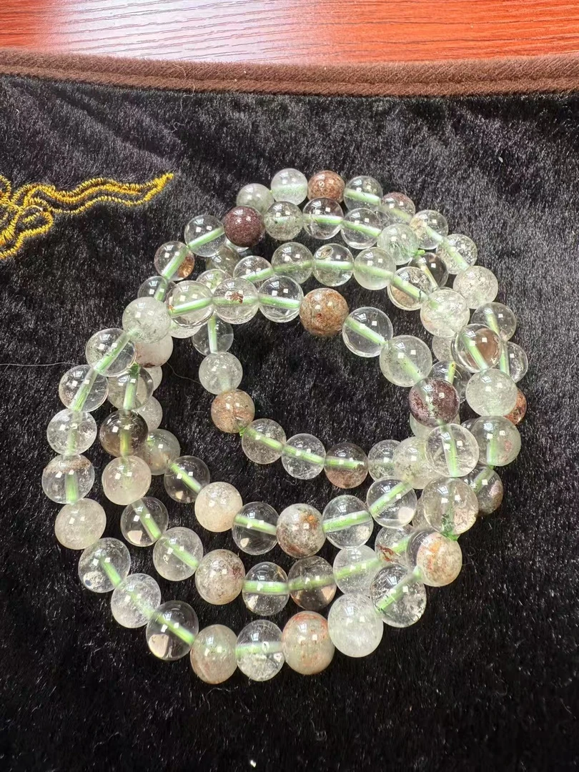 【鸿运晶阁】绿幽灵手串  多样性发其一  a26