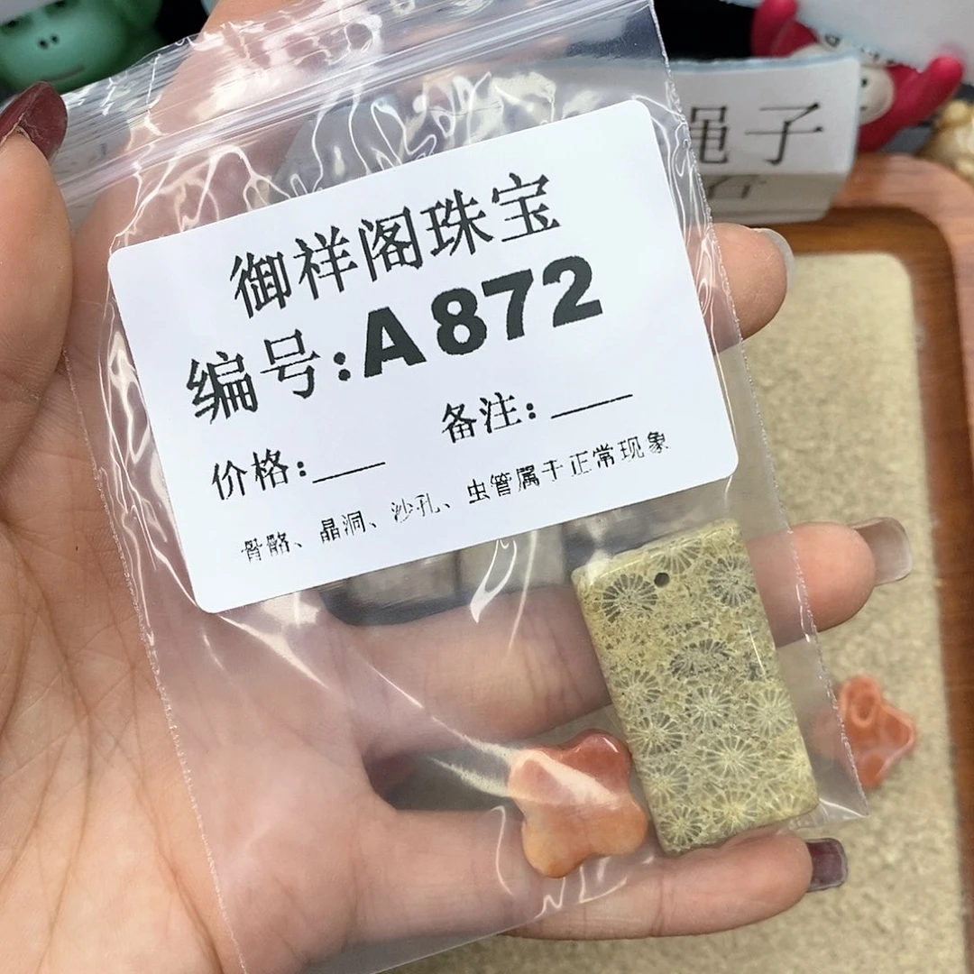 硅化珊瑚（珊瑚玉）A866未镶嵌哦*6