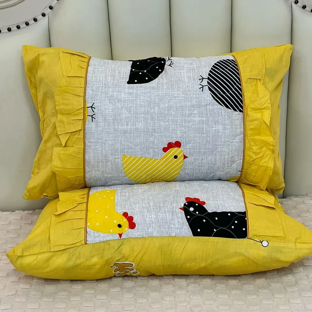 简约枕套一对装磨毛加厚单人枕芯套枕头套10