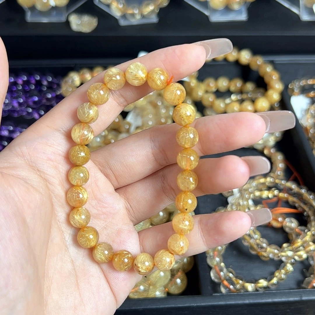 小***呀水晶手链未镶嵌金发晶手链