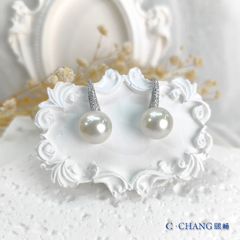 【高小姐】淡水珍珠耳饰11-12mmS925银时尚百搭气质高级【畅太定制】