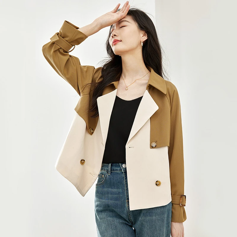 *高级感超好看短款风衣女款2025新款今年流行外套气质M2801