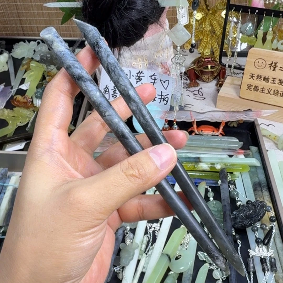 蛇纹石玉未镶嵌发饰7